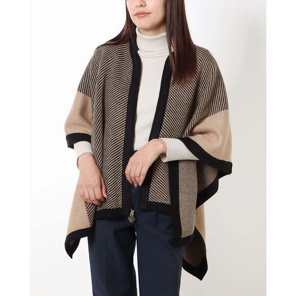 New Anne Klein Detachable Faux Fur-Trimmed Zip-Up sweater Poncho $159 2X/3X - Picture 11 of 12
